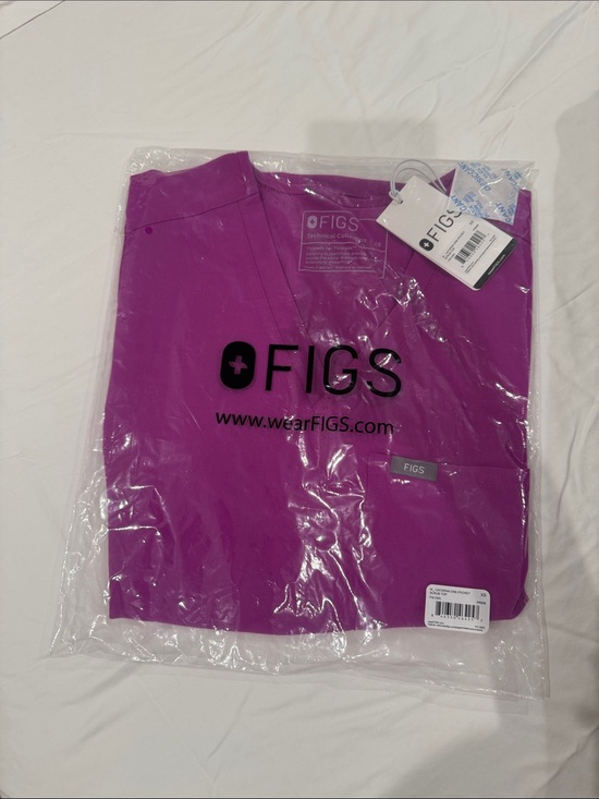 Figs Tops - Figs Purple Jolt Catarina XS NWT